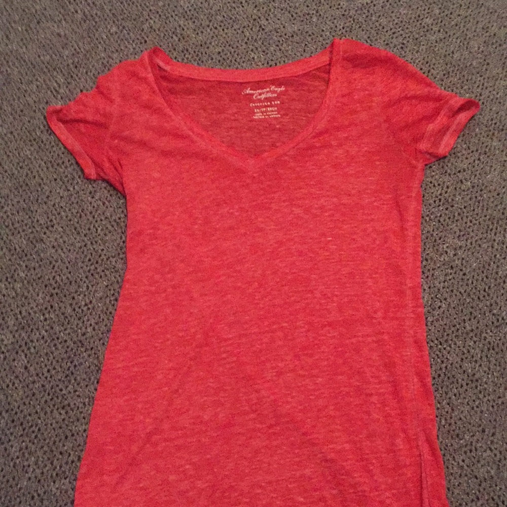 American Eagle Coral V-Neck
